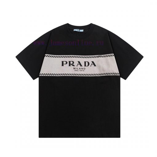 ️PRADA Horizontal Bar Splicing Letter PrintUpgraded Inspired By Retro 80sOriginal Fabric Offici iiafxdlj - Image 2