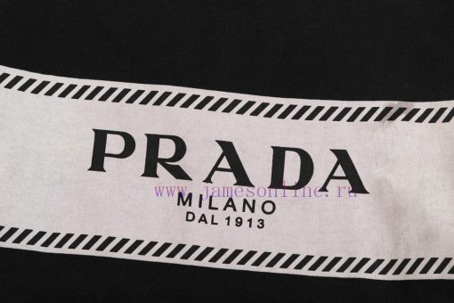 ️PRADA Horizontal Bar Splicing Letter PrintUpgraded Inspired By Retro 80sOriginal Fabric Offici iiafxdlj - Image 5
