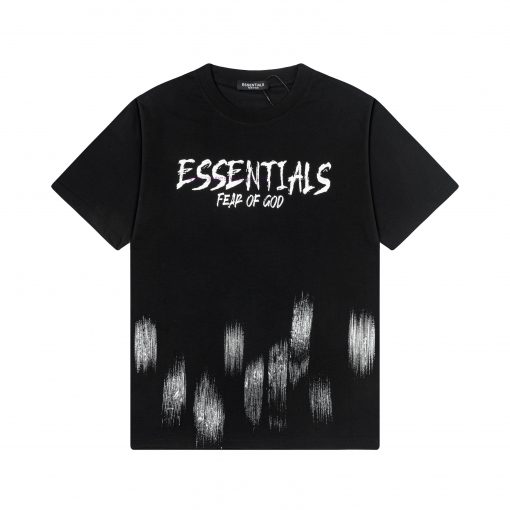 ️ESSENTIALS 25ss New Ink Printed Letter Short Sleeve High QualityFabric - Made Of 270g Double S 9lyvaug1