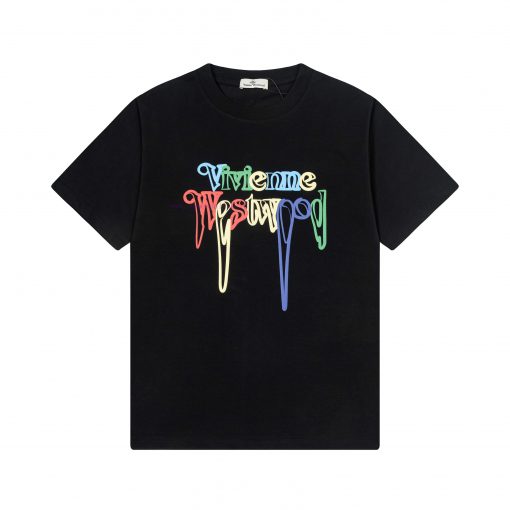 ️Empress Dowager 25ss New Foam Color Alphabet Print Short Sleeve High QualityFabric - Made Of 2 fjeudryz