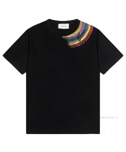 ️Gucci 25ss New Rainbow Graffiti Letter Short Sleeve High QualityFabric - Made Of 270g Double S jto16129