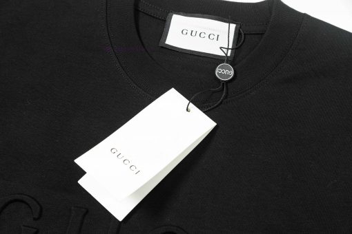 ️Gucci 25ss New 3D Embossed Letter Embossed Short Sleeved Shirt With High QualityFabric - Made yv1w1t3l - Image 4