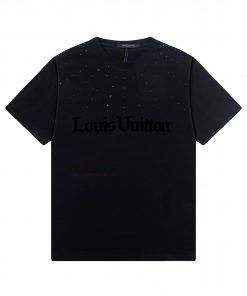 ️LV Donkey Home 25ss New Style Hot Diamond Plush Printed Logo Letter Short Sleeve High Quality sajpwm1l