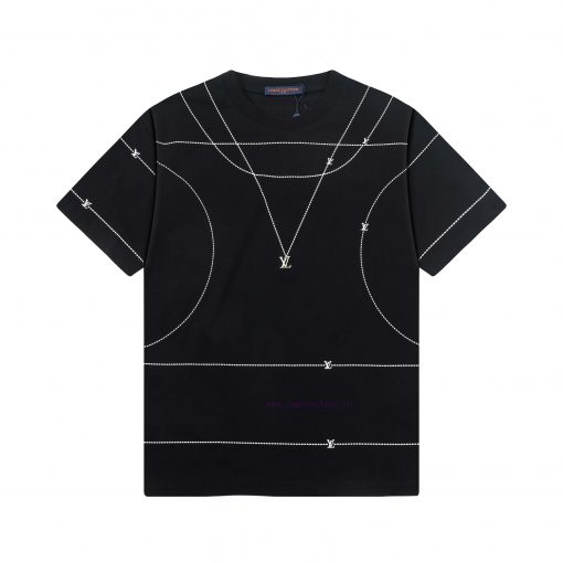 ️LV Donkey 25ss New LV Letter Printed Logo Short Sleeve High Quality Heavy CraftsmanshipFabric b1dkjxac - Image 2