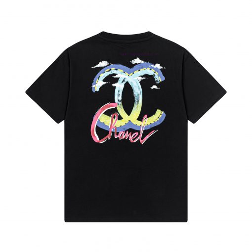 ️CHANEL 25ss New Color Graffiti Letter Short Sleeved Shirt With High QualityFabric - Made Of 27 r5tcqtb3 - Image 3