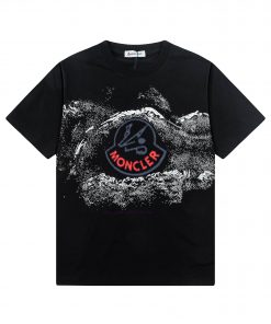 ️MONCLER 25ss High-quality Water Foam Printed Short Sleeved T-shirt ®Customized 270g All Cotton pvyg649k