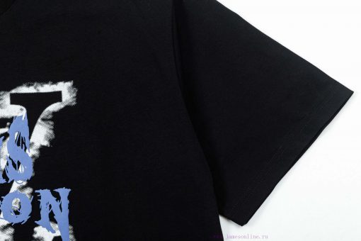 ️LV Lvjia 25ss New Foam Color Letter Printing Short Sleeve High QualityFabric - Made Of 270g Do 4dt0spd2 - Image 7