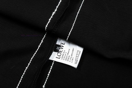 ️LOEWE 25ss New Embroidered Logo Letter Short Sleeve High QualityFabric - Made Of 270g Double S lg6ugbep - Image 9