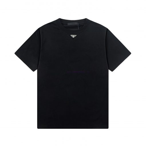 ️PRADA Prada 25ss New Classic Triangle Logo Short Sleeve High QualityFabric - Made Of 270g Doub cz048617 - Image 2
