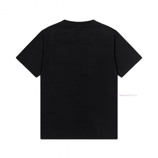 ️PRADA Prada 25ss New Classic Triangle Logo Short Sleeve High QualityFabric - Made Of 270g Doub cz048617 - Image 3