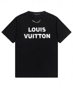 ️LV Donkey 25ss New LV Chain Printed Logo Short Sleeve High Quality Heavy CraftsmanshipFabric - 6ix3jkd8
