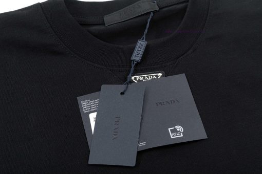 ️PRADA Prada 25ss New Classic Triangle Logo Short Sleeve High QualityFabric - Made Of 270g Doub cz048617 - Image 6