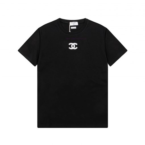 ️CHANEL~2025 New Spring/Summer Silk Cotton Short Sleeves 270g. Customized With Chanel's New Zha i4ua0xac