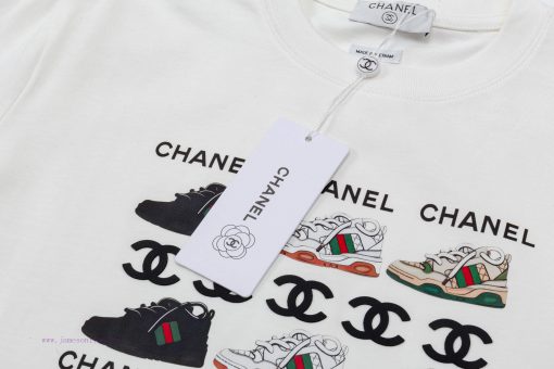 ️CHANEL~2025 New Spring/Summer Collection 270g Double Yarn Plain Cotton Short Sleeves With New v9h4rtk5 - Image 5