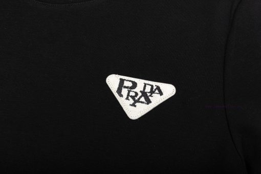 ️PRADA~2025 New Spring/Summer Silk Cotton Short Sleeves 270g On New Prada New Edition Zhangzi E hdqeysbd - Image 8