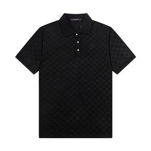 ️LV Louis Vuitton2025 ∽ New High-quality Lapel Polo Shirt Classic Knitted Checkerboard Pattern pzo2u71y