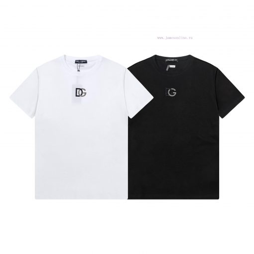 ️DG~2025 New Spring/summer 200g Silk Cotton Short Sleeved T-shirt With Simple Letter Design Com z91g09ng - Image 9