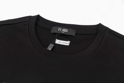 ️FENDI~2025 New Spring/Summer Silk Cotton 200g Heavy Short Sleeve With New Plush Technology Cus k5ep1093 - Image 3