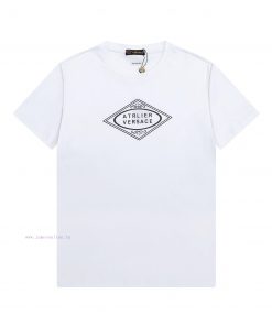 ️Versace~2025 New Spring/Summer Silk Cotton 200g Heavy Short Sleeve With New Silicone Craftsman gj7w0q4r