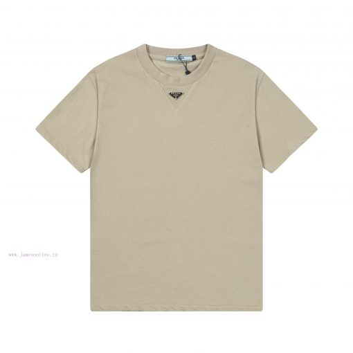 ️PRADA ∽ 2025 Spring/Summer Official Website Synchronized New T-shirt 250g Heavy Cotton Fabric 9gq73b1m - Image 2