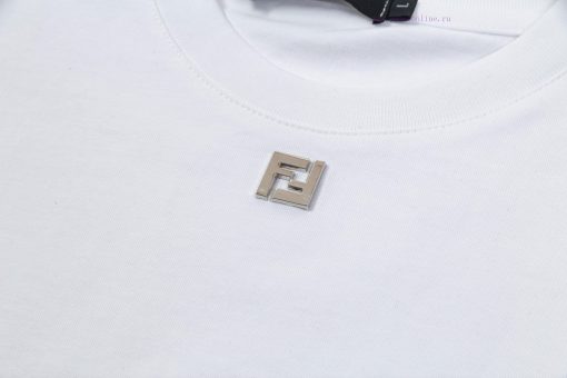 ️FENDI 2025 Spring/Summer Official Website Synchronized New T-shirt 250g Pure Cotton Fabric Cla eft6y290 - Image 6