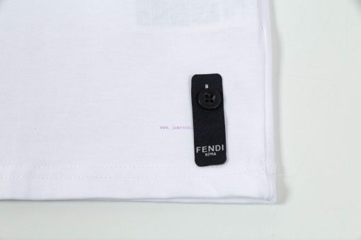 ️FENDI 2025 Spring/Summer Official Website Synchronized New T-shirt 250g Pure Cotton Fabric Cla eft6y290 - Image 7