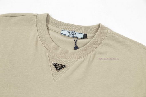 ️PRADA ∽ 2025 Spring/Summer Official Website Synchronized New T-shirt 250g Heavy Cotton Fabric 9gq73b1m - Image 4