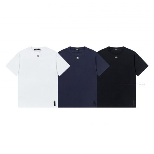 ️FENDI 2025 Spring/Summer Official Website Synchronized New T-shirt 250g Pure Cotton Fabric Cla eft6y290 - Image 10
