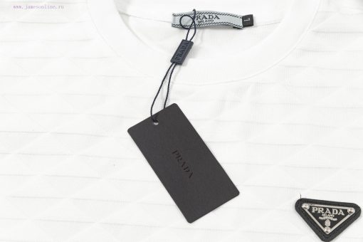️PRADA ∽ 2025 Spring/Summer Official Website Synchronized New T-shirt Classic Old Flower Jacqua vl573atk - Image 5