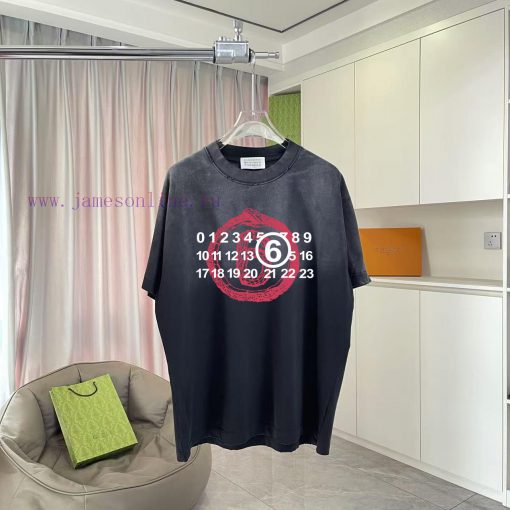 Magira MM6 2025 Summer New Style Vintage Gradient Wear Out Personalized Logo Printed Custom Fab vmnlm3d1