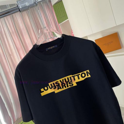 LV Louis Vuitton 2025 Spring/Summer New Personalized Letter Logo Printed Custom Fabric 300g Sho tc9b1kvo - Image 4