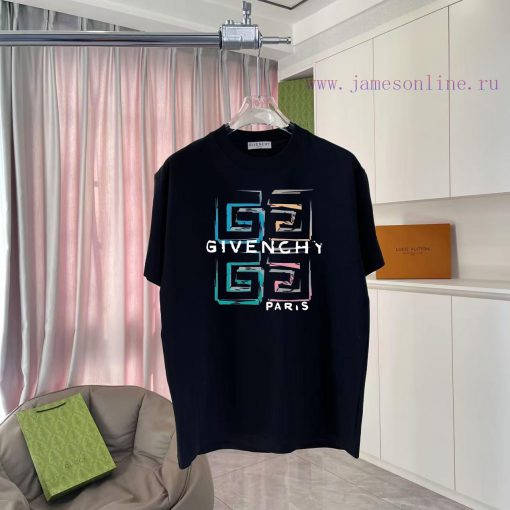 GVC * Givenchy 2025 Spring/Summer New Personalized Letter Logo Printed Custom Fabric 300g Short ujelpxl6 - Image 2