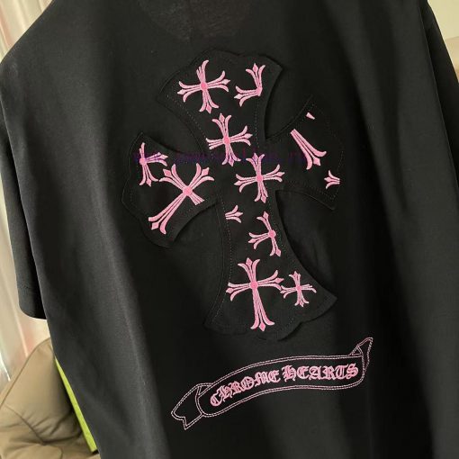 CH Kro * 2025 Spring/Summer New Collection Sanskrit Horseshoe Cross Laser Paste Embroidered Sho 3cy7fofv - Image 9
