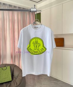 Moncler Mouth Mask 2025 Summer New Personalized Logo Printed Custom Fabric 300 Short Sleeve T-s d7og37wx