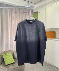 CH Kro * 2025 Summer New Style Washed Gradient Aging Worn Sanskrit Cross Printed Short Sleeve T 0h0bro2n