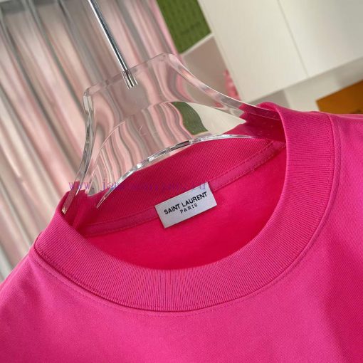 YSL * Saint Laurent 2025 Summer New Letter Logo Printed Custom Fabric 300g Short Sleeved T-shir v1w4rrxu - Image 5