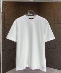 P LOUIS * Louis LV*2025 Spring/Summer New Short Sleeved T-shirtHeavy Duty Pure Cotton Letter Lo mue0gji1