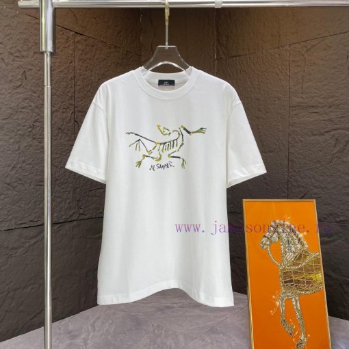 P ARC * Bird*2025 Spring/Summer New Short Sleeved T-shirtHeavy Duty Pure Cotton Letter Pattern 0whfvu7f - Image 2