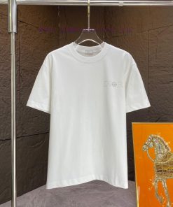 P Dior Dior*2025 Spring/Summer New Short Sleeved T-shirtHeavy Duty Pure Cotton Letter Pattern P 7prt6d4i