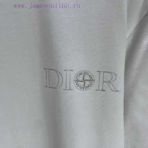 P Dior Dior*2025 Spring/Summer New Short Sleeved T-shirtHeavy Duty Pure Cotton Letter Pattern P 7prt6d4i - Image 6