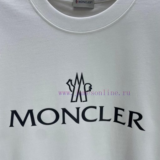 P Moncler Mask*2025 Spring/Summer New Short Sleeved T-shirtHeavy Duty Pure Cotton Letter Patter 326j48tm - Image 6