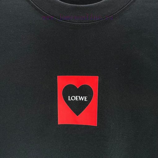 P Loewe Loewe*2025 Spring/Summer New Short Sleeved T-shirtHeavy Duty Pure Cotton Letter Pattern mc25fduq - Image 6