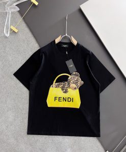 FENDI 2025 Printed Short Sleeve High Quality Original Short Sleeve Imported Fabric With Top Man j15kv06z