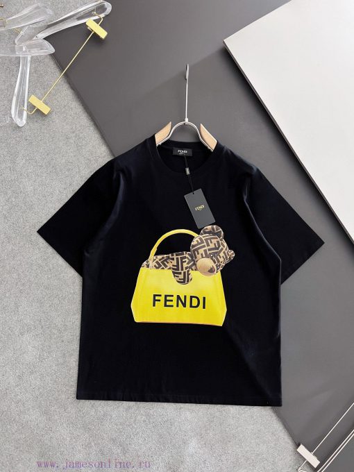 FENDI 2025 Printed Short Sleeve High Quality Original Short Sleeve Imported Fabric With Top Man j15kv06z