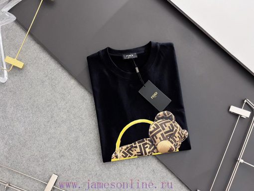 FENDI 2025 Printed Short Sleeve High Quality Original Short Sleeve Imported Fabric With Top Man j15kv06z - Image 6