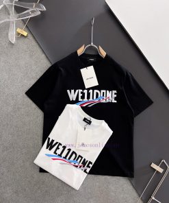 WE11DONE 2025 Printed Short Sleeve High Quality Original Short Sleeve Top Manufacturing Technol 9fhop27d