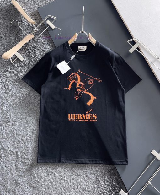 Hermes 2025 Printed Short Sleeve High Quality Original Short Sleeve Imported Fabric With Top Ma j0fe7cns