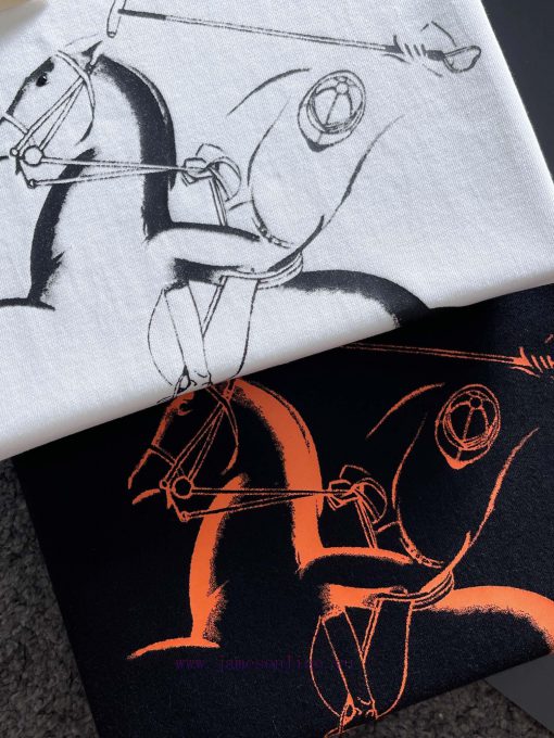 Hermes 2025 Printed Short Sleeve High Quality Original Short Sleeve Imported Fabric With Top Ma j0fe7cns - Image 7