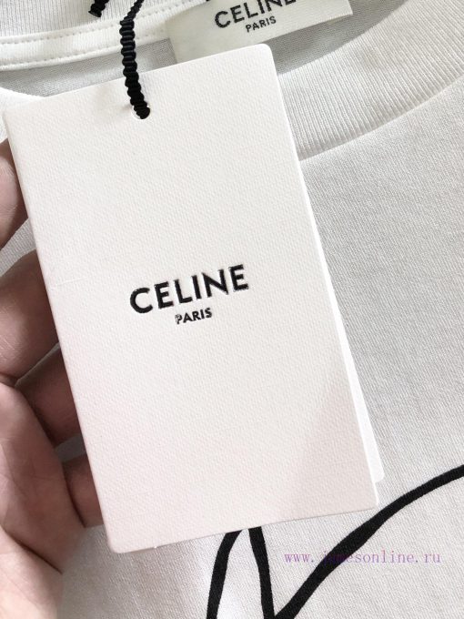CELINE 2025 Printed Short Sleeve High Quality Original Short Sleeve Imported Fabric With Top Ma ndltuhi4 - Image 7