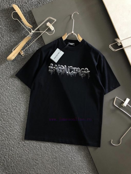 Balenciaga 2025 Printed Short Sleeves High Quality Original Short Sleeves Imported Fabric With l5idxruy - Image 3